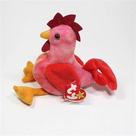 Beanie Baby Rooster Toys Strut Vintage Ty Beanie Babies Etsy Baby