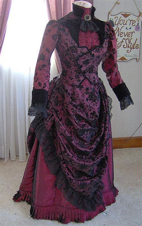 For Orders Only 1800s Victorian Dress 1887 Bustle Gown 1880s Bustle
