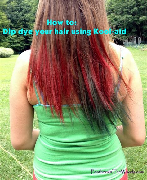 Feathers In The Woods Dip Dyed Kool Aid Hair