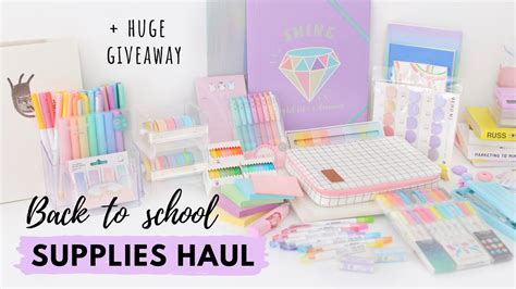 Back To School Supplies Haul And Giveaway ️ My New Stationery Faves