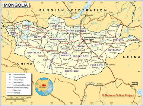 Political Map Of Mongolia Nations Online Project