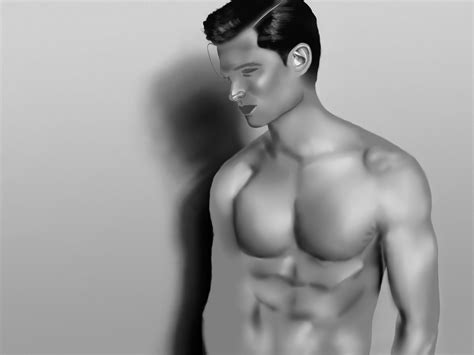 Male Model Wallpaper Barechested Muscle Chest Shoulder Standing Abdomen