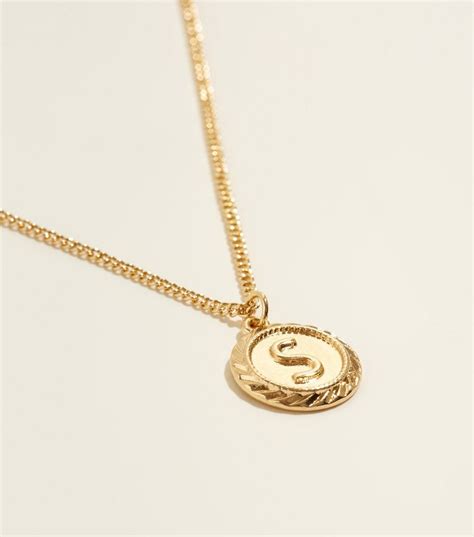 Gold S Initial Pendant Necklace | New Look | Initial pendant necklace, Initial jewelry necklace ...
