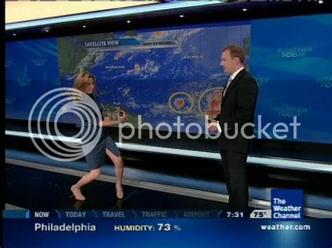 TV Anchor Babes Stephanie Abrams In A Hot Slit Skirt On TWC