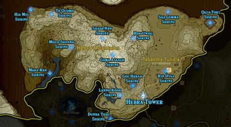 Legend Of Zelda Breath Of The Wild Shrine Map Locations Editret