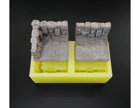 Silicone Mold Dungeon Wall Dnd Miniature Terrain Dungeons Etsy