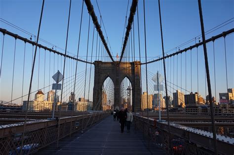 Free Images New York Cityscape Suspension Bridge Evening Brooklyn