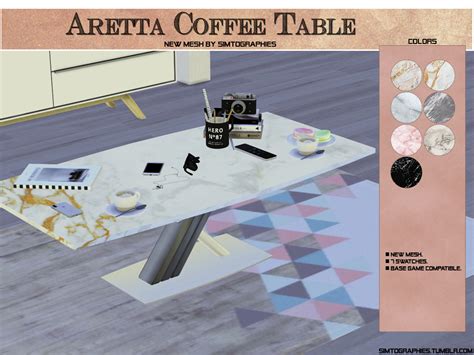 Ilovesaramoonkids — Simtographies Aretta Coffee Table New Mesh