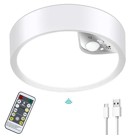 Lightess Rechargeable Motion Sensor Ceiling Light With Remote Wireless