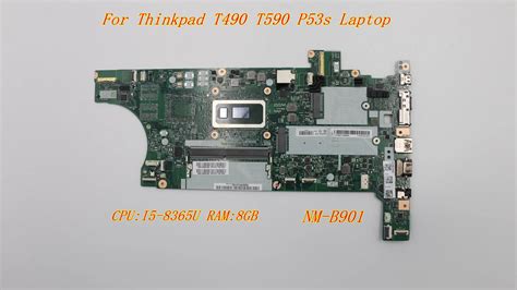 Nm B901 For Lenovo Thinkpad T490 T590 P53s Laptop Motherboard Cpui5