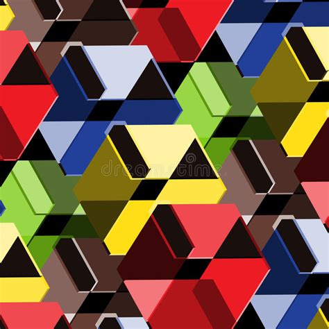 Vector Set Of 3d Geometric Logo Cubes Stock Vector Illustration Of