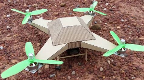 Make Remote Control Cardboard Drone 100 Working And Flying Youtube