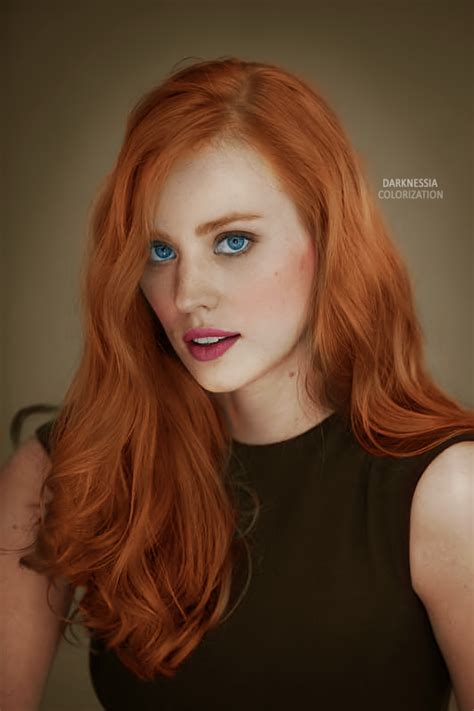 Colorization Deborah Ann Woll By Cinderellaswan Beautiful Red Hair Beautiful Eyes Beautiful