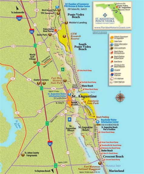 St Augustine Area Tourist Map