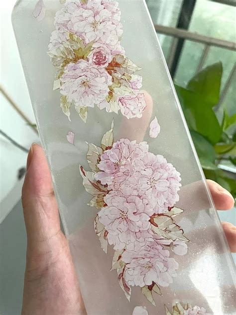 Sakura Cherry Blossoms Pink Flower Resin Wrist Rest Custom Etsy In