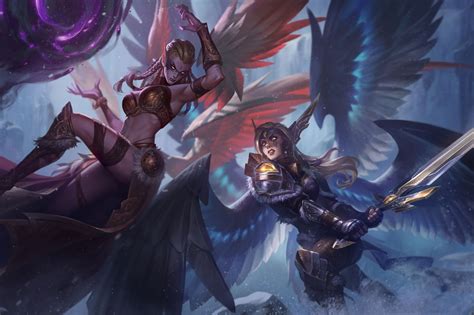 Kayle And Morgana Rework Updated Skins And Splash Art The Rift Herald League Of Legends