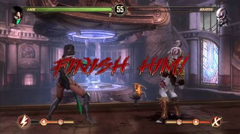 Mortal Kombat 9 Chamber Of Flame Kratos Stage Fatality Option 1 Youtube