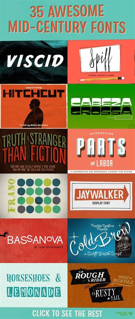| explore the new looks online and in store starting 3/26. 35 Awesome Mid-Century Fonts - Some of my favorite ...