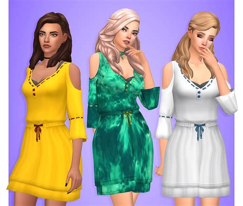 Sims 4 Ccs The Best Bombastic Love Dress By Aharris00britney