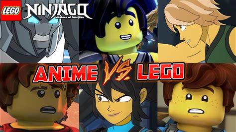 Ninjago Anime Ninja Vs Lego Ninja Comparison Youtube