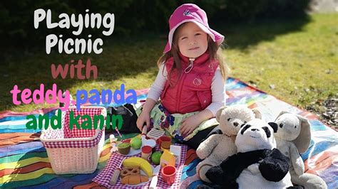 Matilda Playing Picnic With Pandateddykanin Picnic Toys Kids