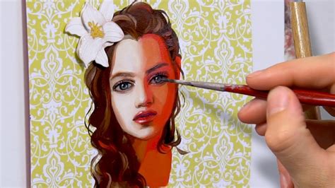 How To Paint A Portrait With Acrylics And Oils Youtube