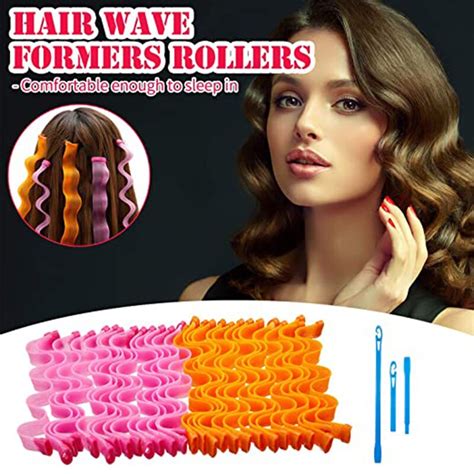 12 Pcs 25cm Hair Curlers Spiral Curls No Heat Wave Hair Curlers Styling