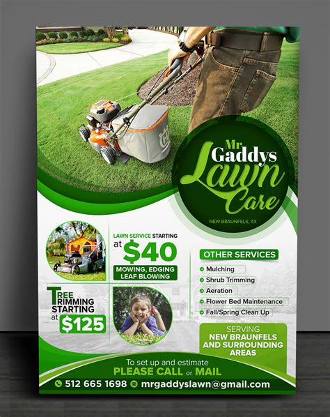 Serio Moderno Landscaping Diseño De Flyer For Mr Gaddys Lawn Care Por