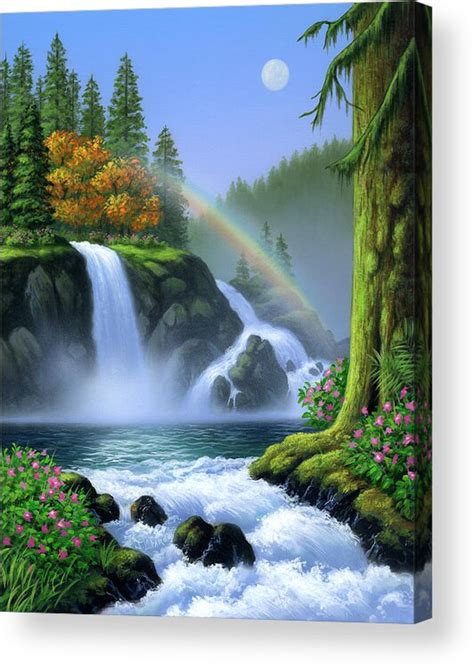 Waterfall Acrylic Print By Jerry Lofaro