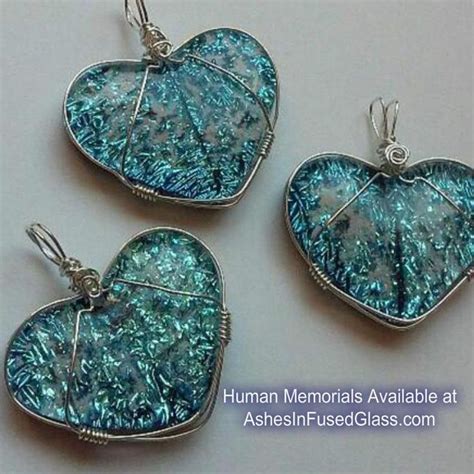 Glass Heart Cremation Ash Jewelry Ashes Infused Glass Pet Etsy In