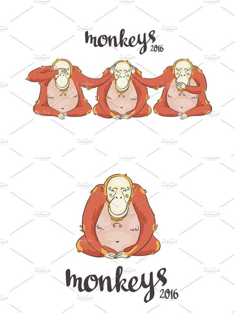 Symbol Of 2016 Monkeys Symbols Monkey Chinese Design