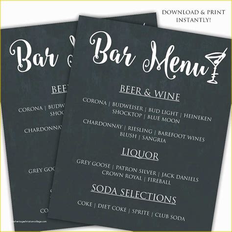Free Bar Menu Templates For Word Of Design And Templates Menu Templates