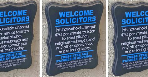 This Welcome Solicitors Sign Should Be On Every House That Hates Door
