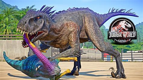 Scorpius Rex E750 Vs Blue Velociraptor Blue Green T Rex Dinosaurs Fight 🌍 Jurassic World