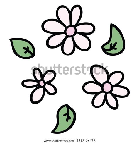 Hand Drawn Quirky Cartoon Flowers Stock Vector Royalty Free