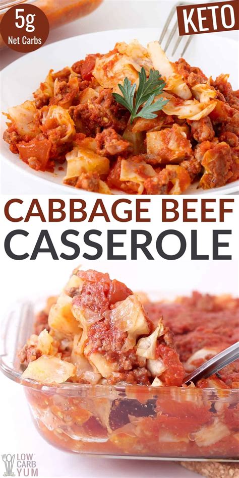 Keto Hamburger Cabbage Casserole Recipe Low Carb Yum