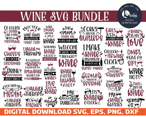 Wine Svg Bundle Svg Png Dxf Wine Tumbler Svg Cut File Cricut Etsy Singapore