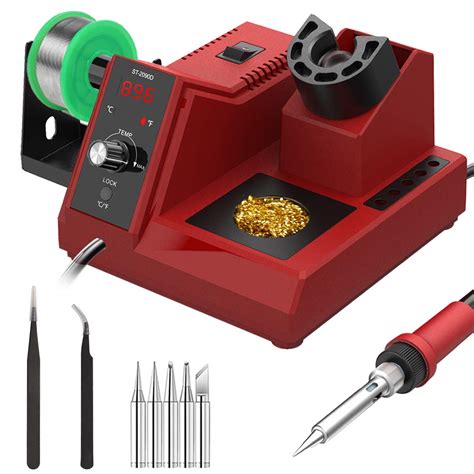 buy soldering station with led display 80w 110v esd safe soldering iron station with c f switch