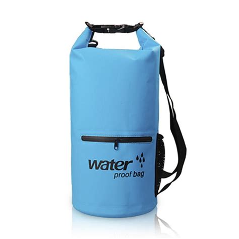 Blue 15 Liter Waterproof Camping Bags Ocean Pack Dry Bag For Floating