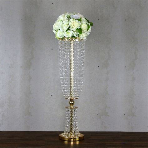 100cm Tall Crystal Table Centerpiece Gold Wedding Chandelier Wedding