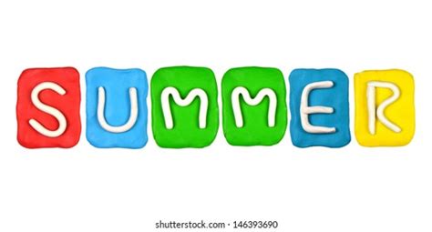 Colorful Plasticine Alphabet Form Word Summer Stock Photo 146393690