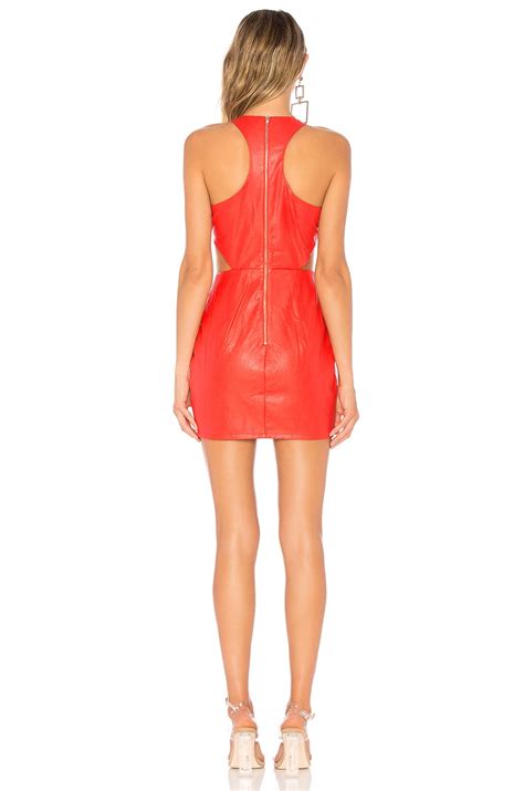 By The Way Willa Faux Leather Mini Dress In Red Revolve