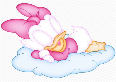 Hd Baby Daisy Duck Sleeping In The Cloud Png Citypng