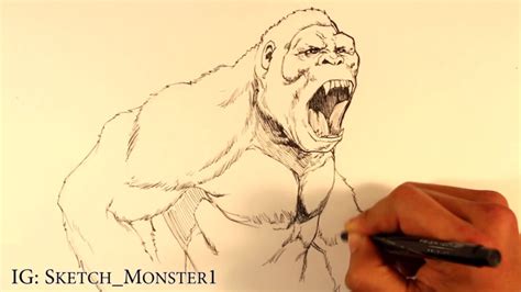 How To Draw King Kong Draw Fantasy Art Youtube