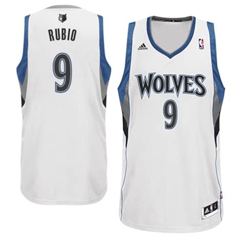 Youth Minnesota Timberwolves Ricky Rubio Adidas White Swingman Home