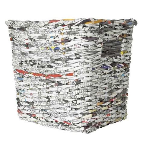 Paper Basket Paper Basket Recycled Paper Diy Weaving