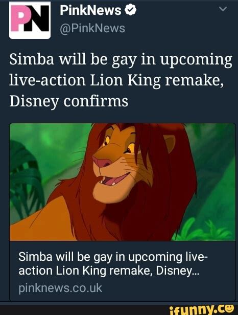 Simba Will Be Gay In Upcoming Live Action Lion King Remake Disney