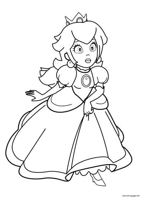 You can now print this beautiful princess daisy coloring page or color online for free. Princess Super Mario Daizy Coloring Pages Printable