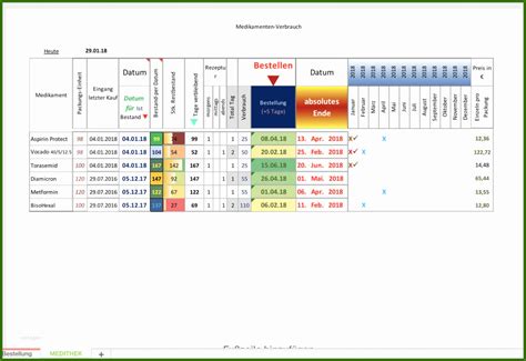 Weitere virengeprüfte software aus der kategorie office finden sie bei computerbild.de! Perfekt Medikamentenplan Vorlage Excel Modisch ...