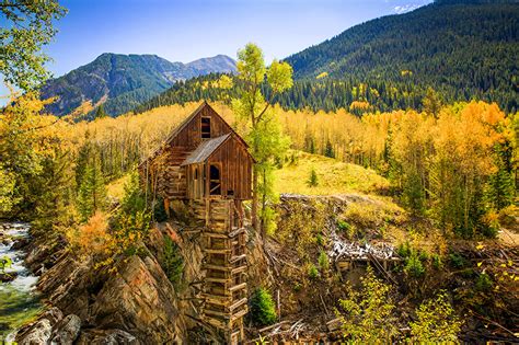 Wallpaper Usa Crystal River Colorado Autumn Nature Mountains Forests